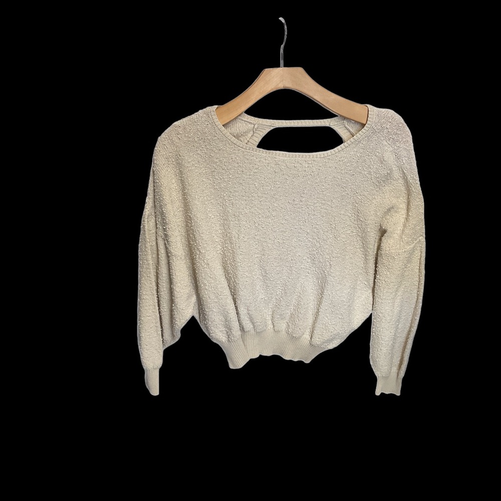 Be Together Textured Oversized Sweater Open Cross Back‎ Size S/M